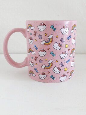 Sanrio Hello Kitty "Star Toss" Pink Ceramic Mug (Listing 2)